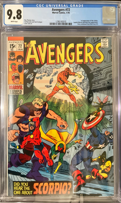 Avengers 72 CGC 9.8
