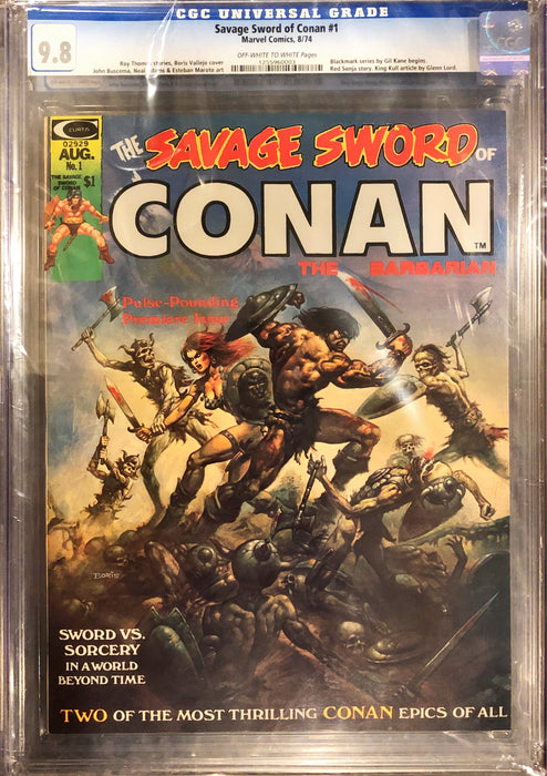Savage Sword of Conan 1 CGC 9.8