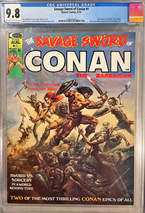 Savage Sword of Conan 1 CGC 9.8